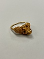 Ring, elaborate apex, Songhay artist, Straw, beeswax, metal, Songhay